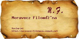 Moravecz Filoména névjegykártya